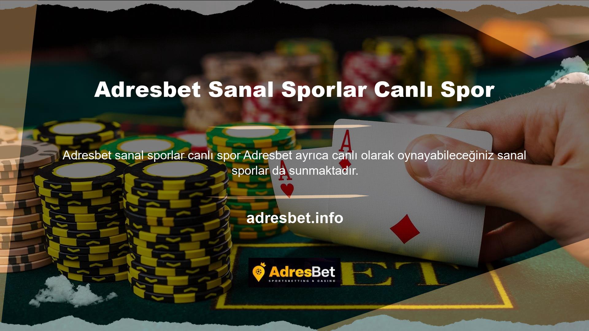 Adresbet sanal sporları yasa dışı casino oyunlarına dahil ediliyor