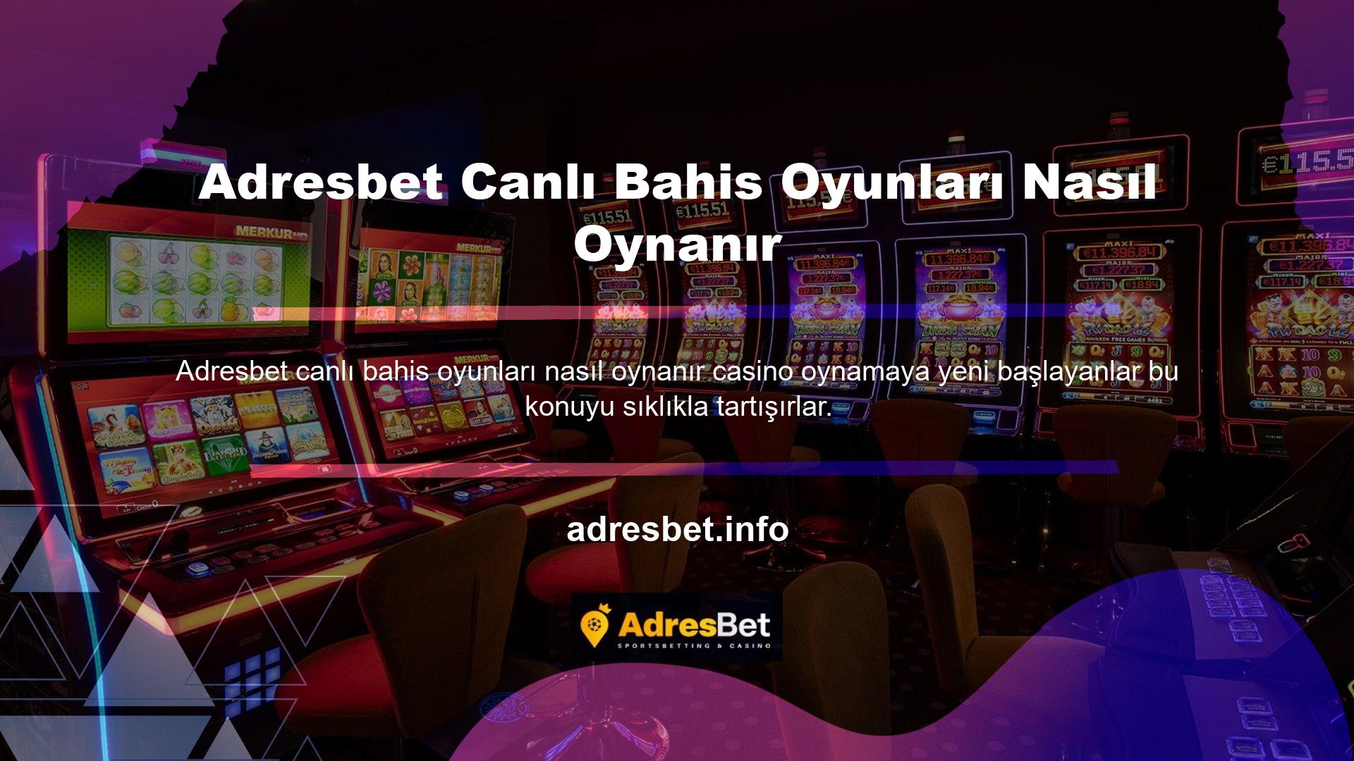 Türkiye'de casino oyunlarından para kazanmak isteyenler için güvenilir ve Adresbet hizmetler sunan birçok çevrimiçi casino sitesi bulunmaktadır